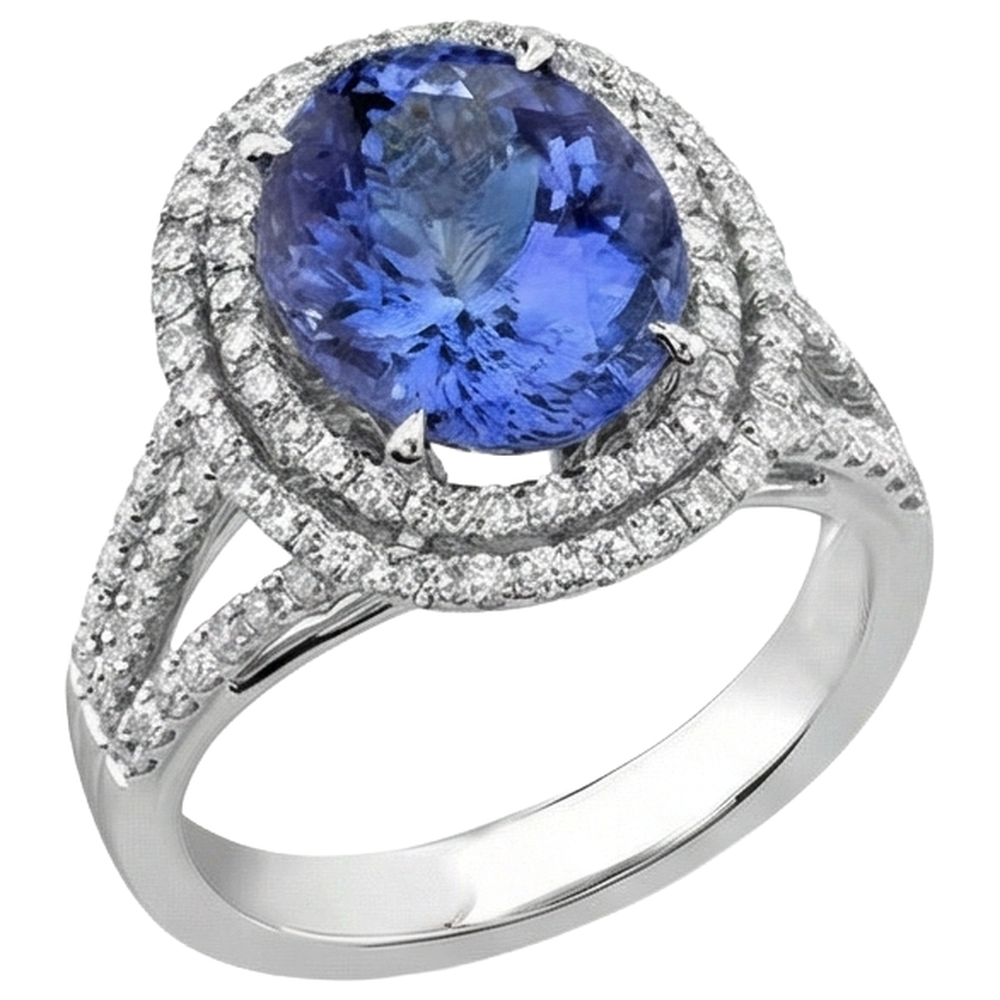 echter round diamant 4.20Karat ring Detailansicht