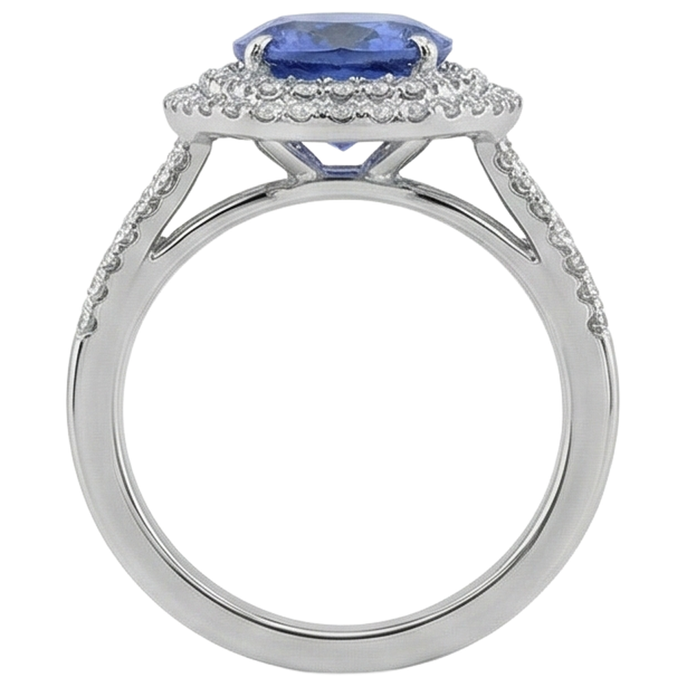 echter round diamant 4.20Karat ring auf Weiß