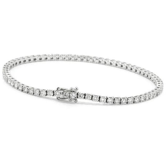 Rundschliff 5,40 ct Echt Diamant Damen Tennis Armband Weißgold