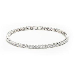 Rundschliff Echt Diamanten Armband 5 Karat 14K Weißgold Schmuck