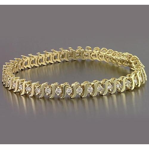 S Style Gelbgold Echt Diamantarmband Krappenset 6,60 Karat Neu
