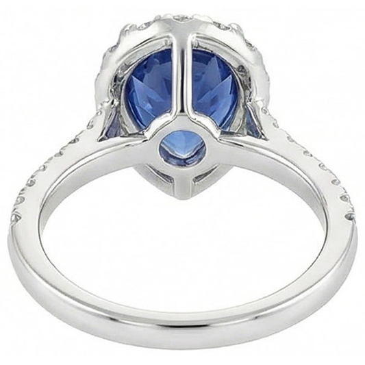 Saphir-Birnen-Verlobungsring