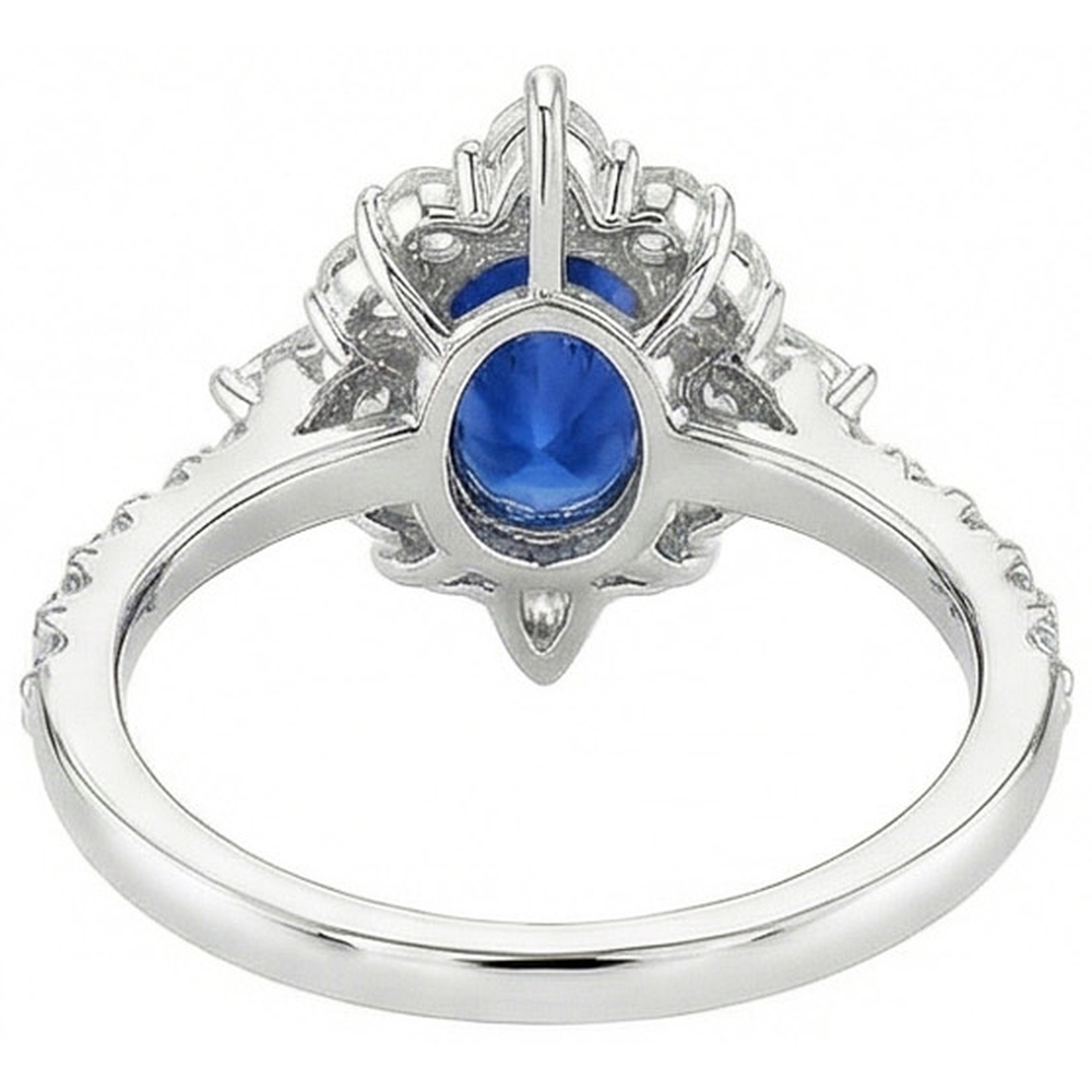 Saphir-Cluster-Ring Vintage-Typ