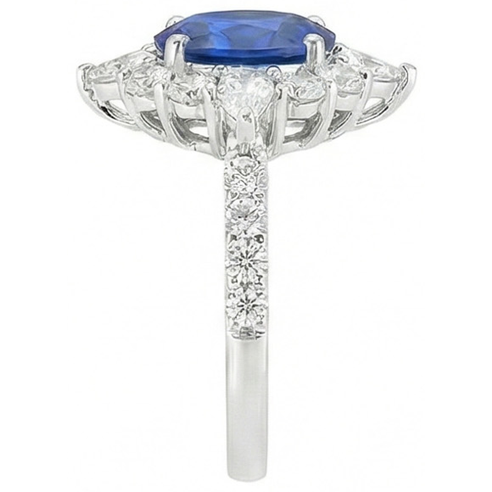 Saphir-Cluster-Ring Vintage-Typ