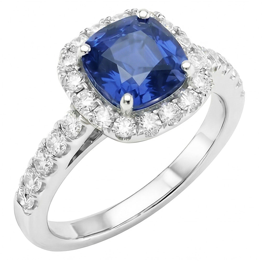 echter round diamant 3.50Karat ring Vorderansicht