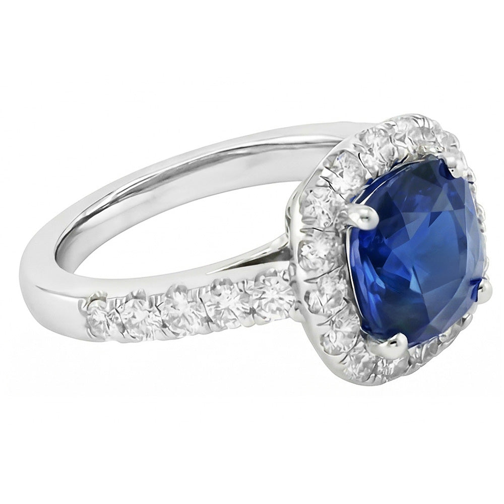 echter round diamant 3.50Karat ring Draufsicht