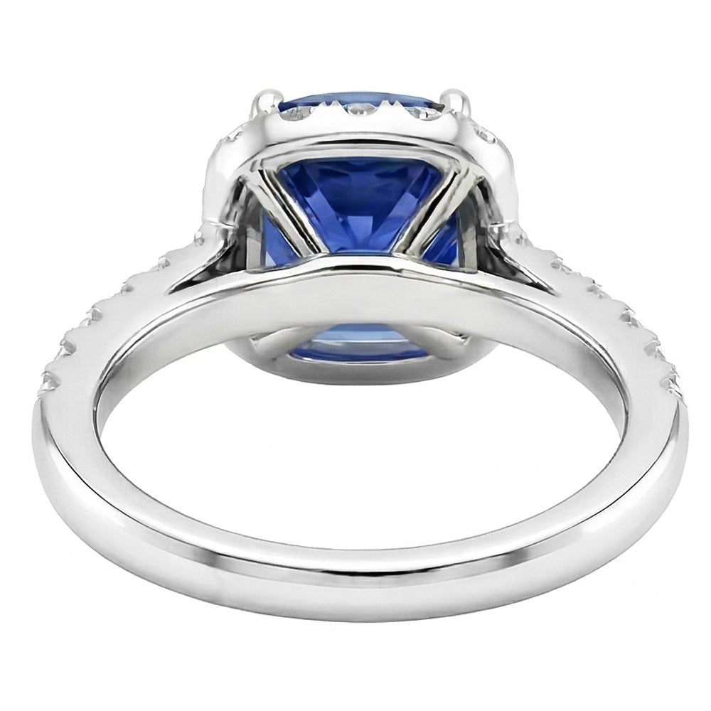 echter round diamant 3.50Karat ring Profilansicht
