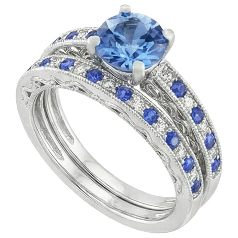 echter round diamant 7Karat ring Seitenansicht