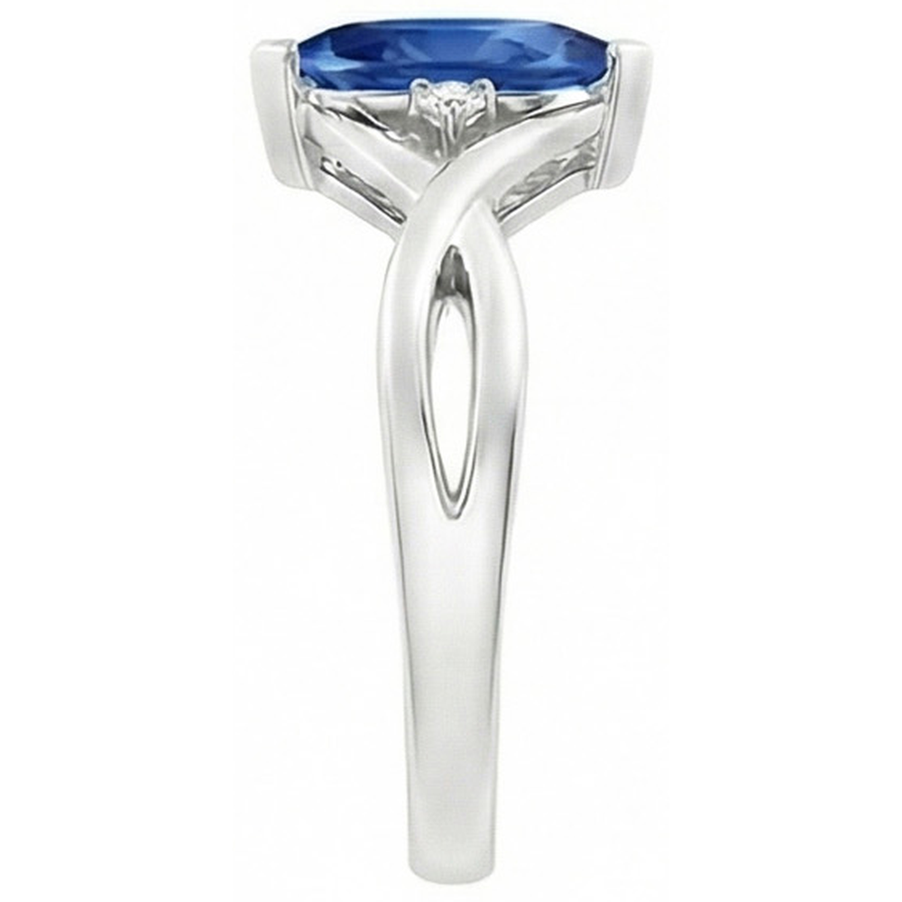 Saphir Marquise Schliff Verlobungs Ring Mit Aus der Erde Abgebauter Natürlicher Diamanten