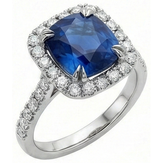 echter round diamant 2.00Karat ring Seitenansicht