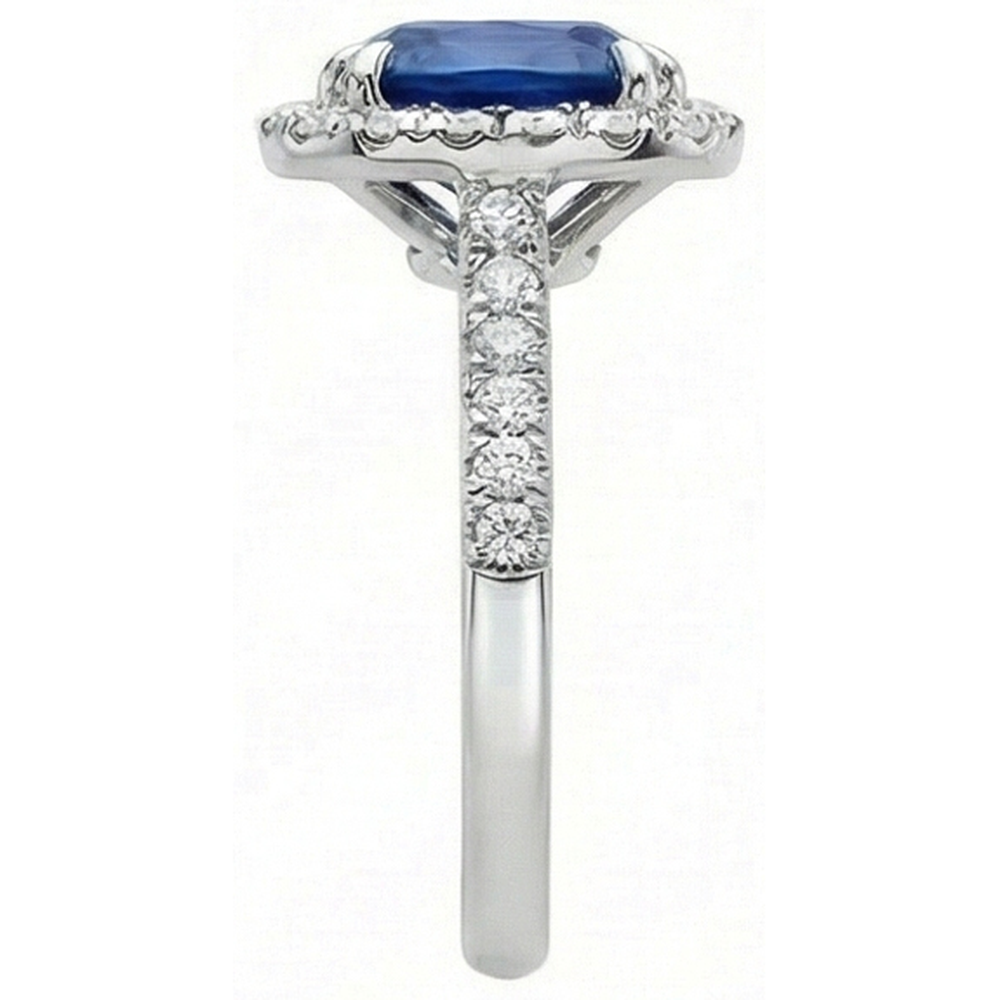 echter round diamant 2.00Karat ring Draufsicht