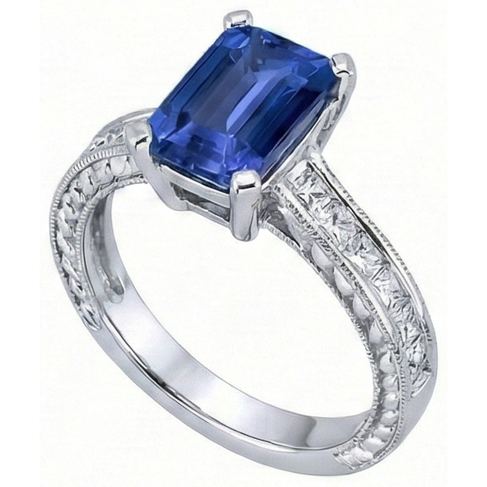 echter princess diamant 3.50Karat ring Draufsicht