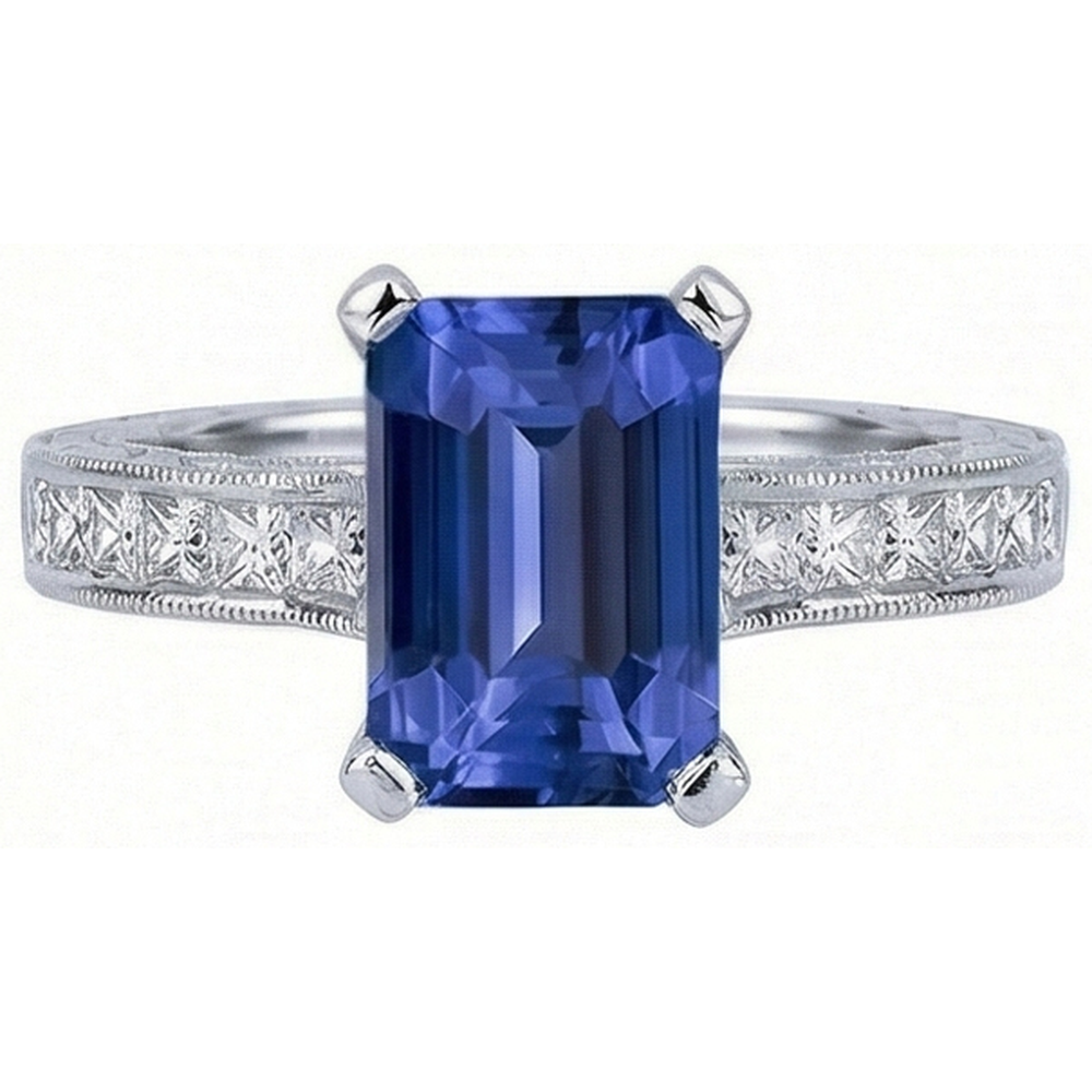 echter princess diamant 3.50Karat ring Detailansicht