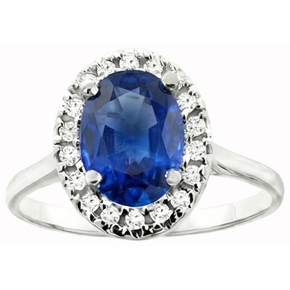echter oval saphir 5Karat ring Detailansicht