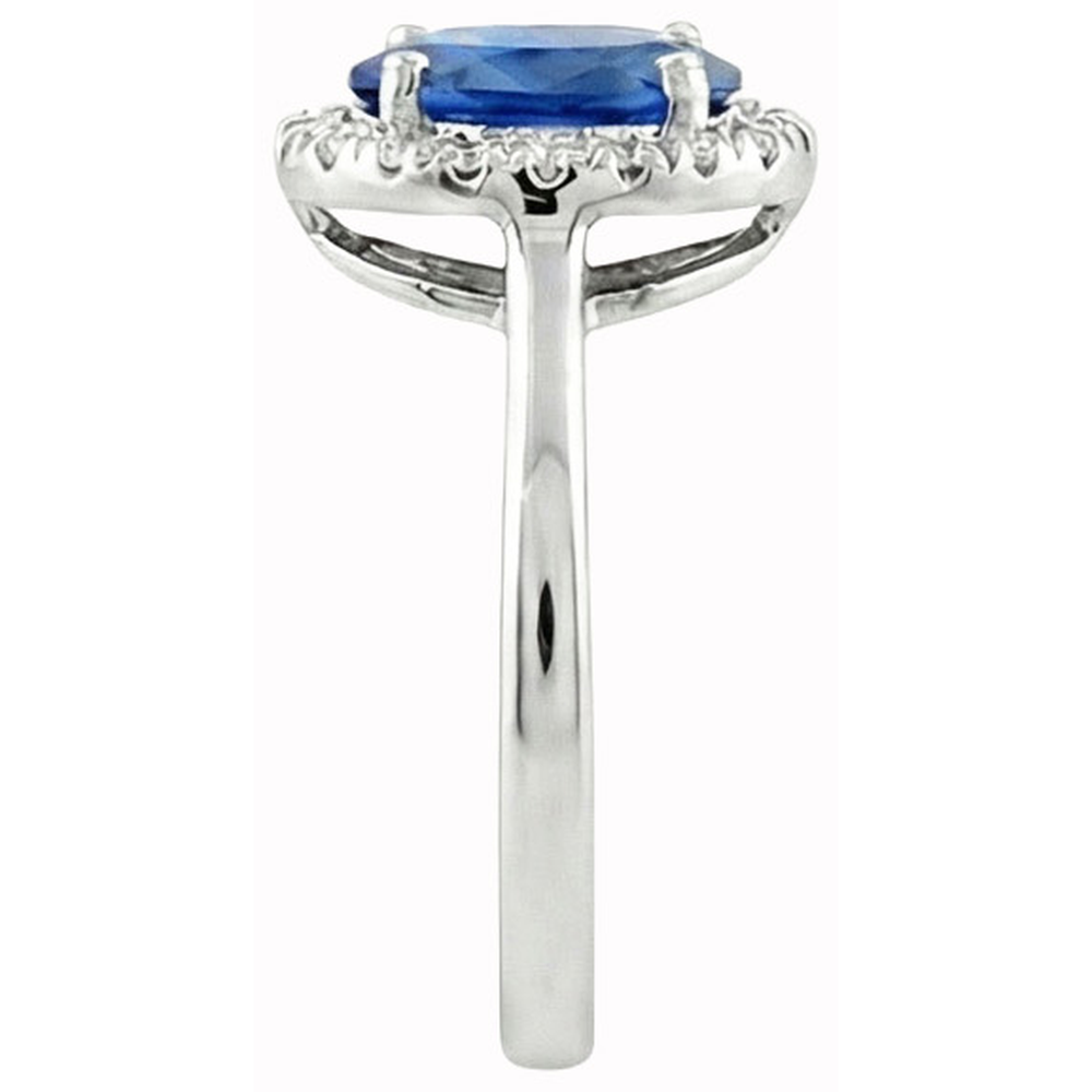 echter oval saphir 5Karat ring Draufsicht