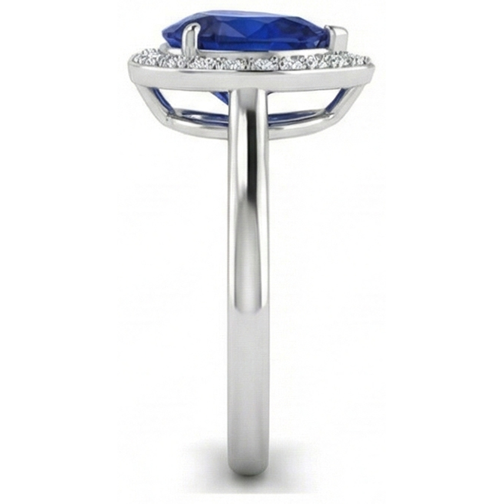 Saphir- und Aus der Erde Abgebauter Natürlicher Diamantring