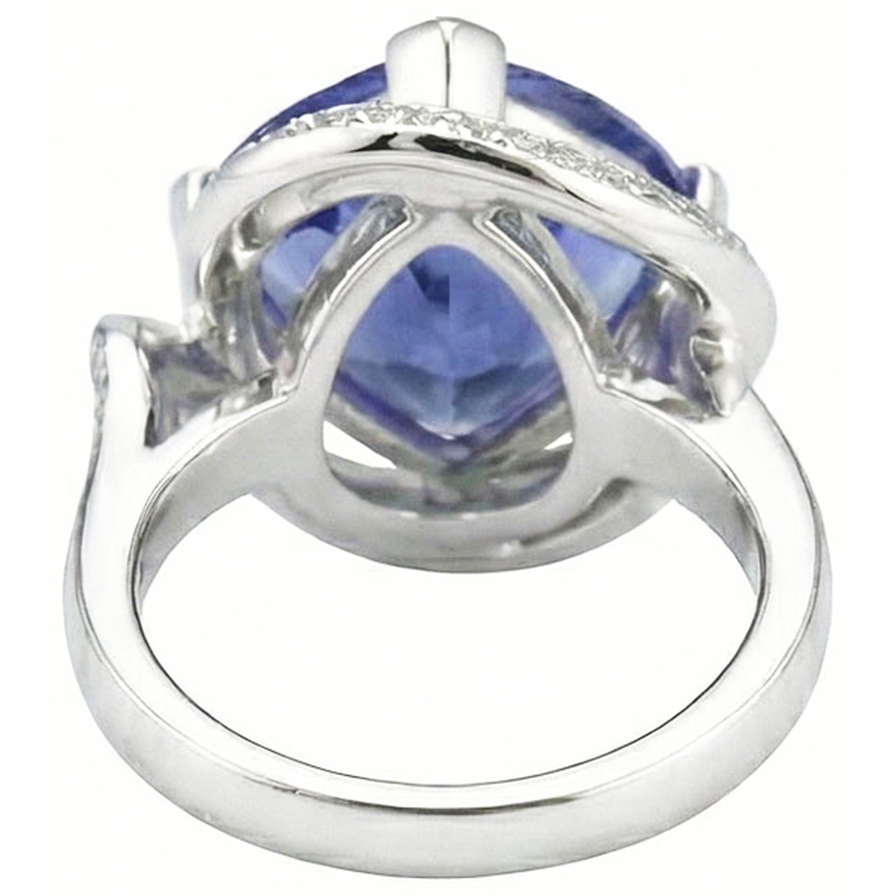 echter trillion diamant 7.01Karat ring Profilansicht