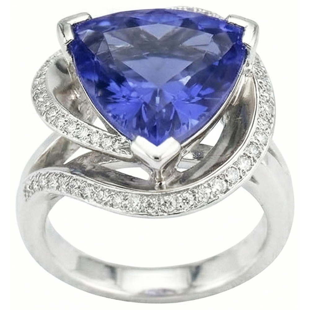echter trillion diamant 7.01Karat ring Detailansicht