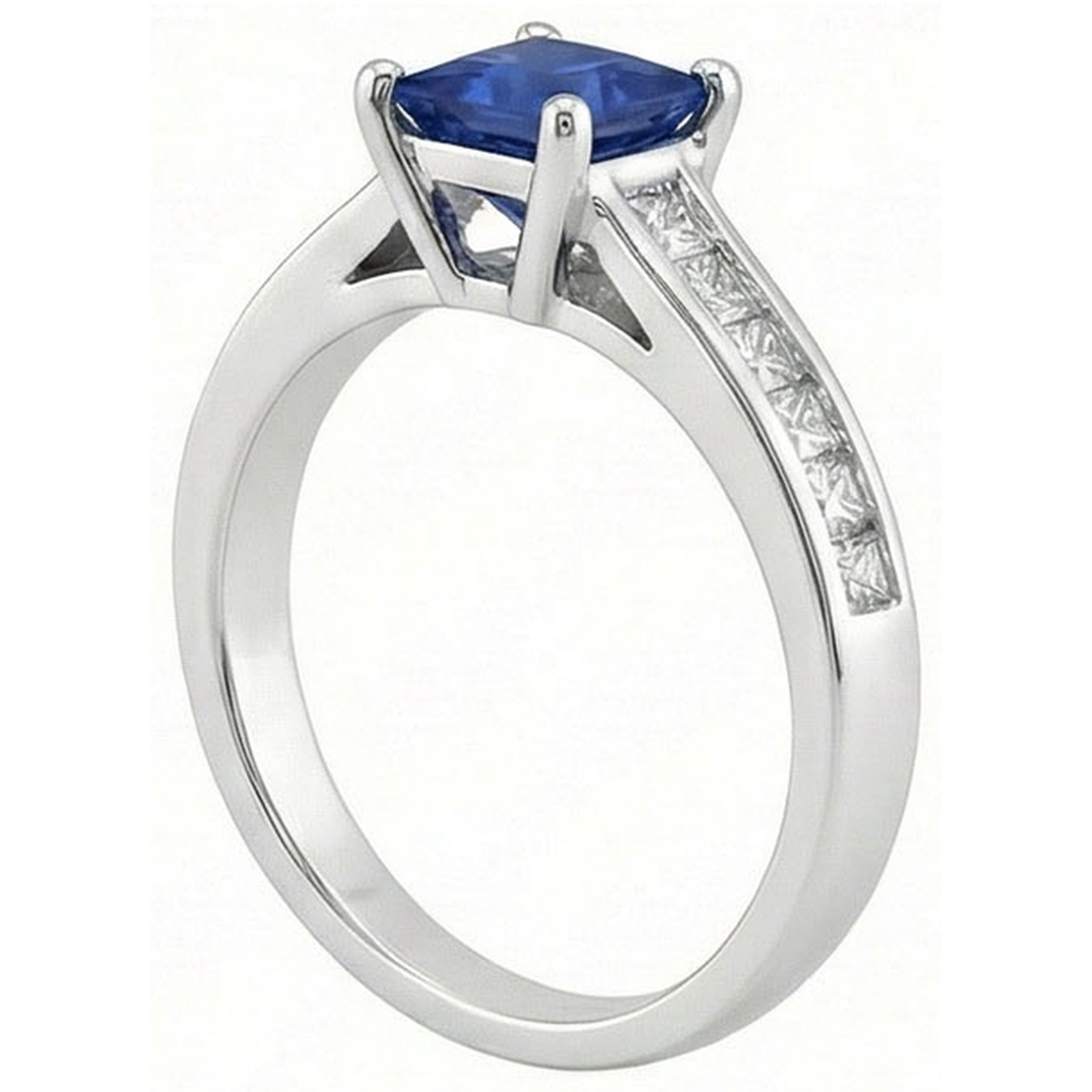 Saphirring Princess Cut