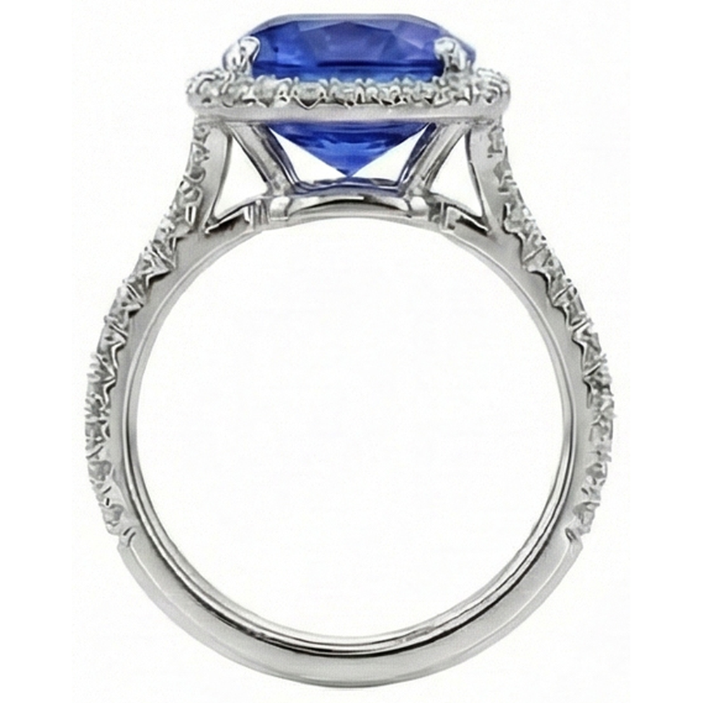 echter round diamant 2.25Karat ring auf Weiß