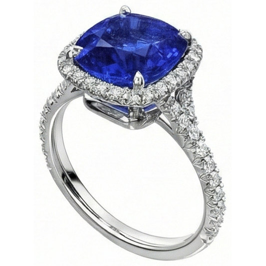 echter round diamant 2.25Karat ring Vorderansicht
