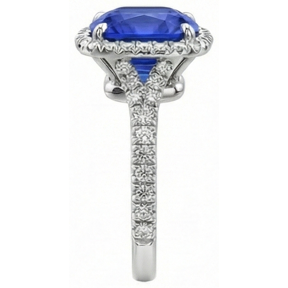 echter round diamant 2.25Karat ring Profilansicht