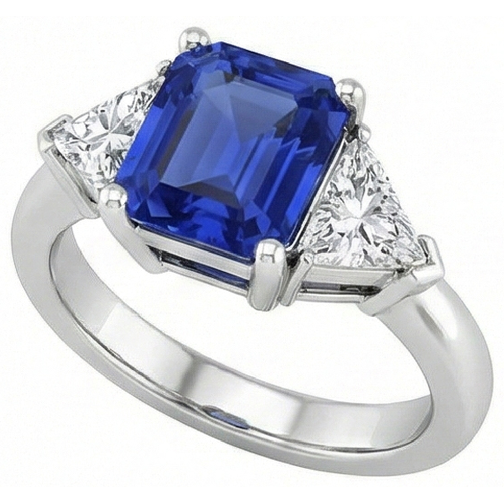 echter asscher diamant 1.50Karat ring Detailansicht