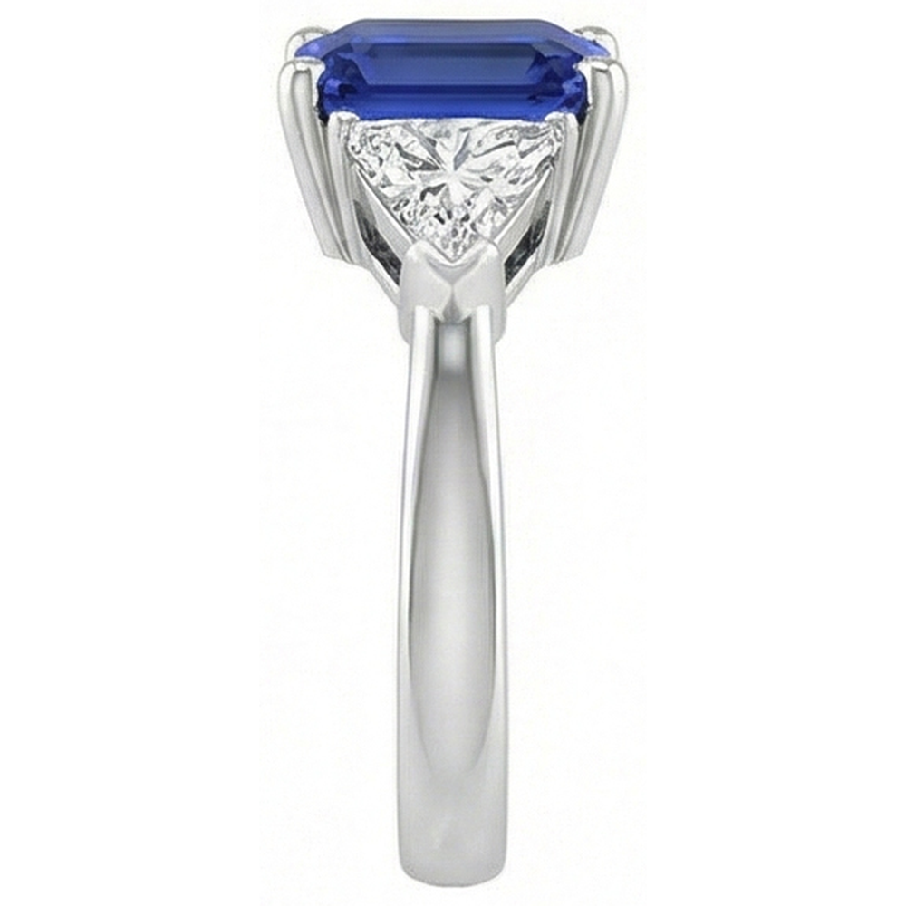 echter asscher diamant 1.50Karat ring Draufsicht