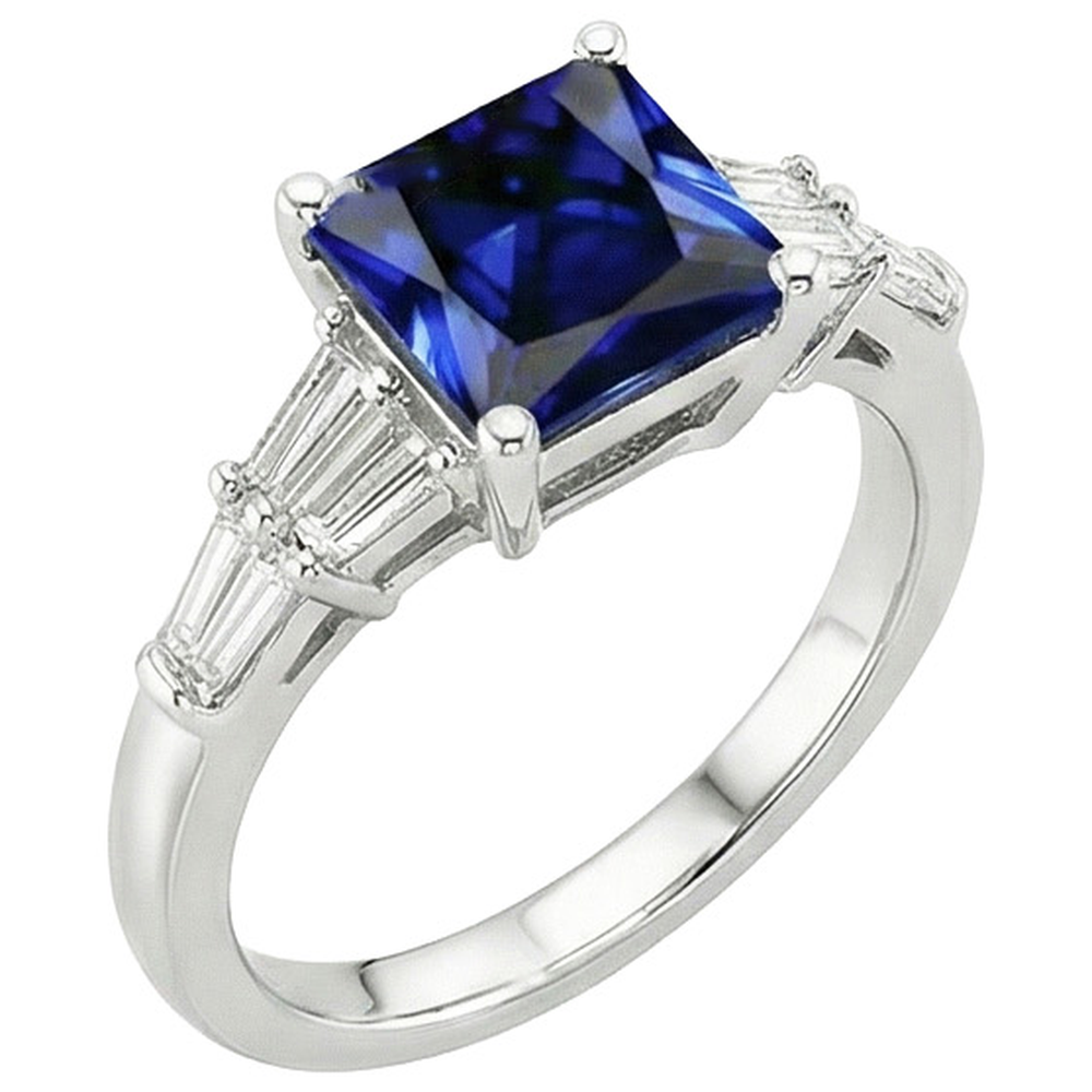 echter princess diamant 4.50Karat ring Detailansicht
