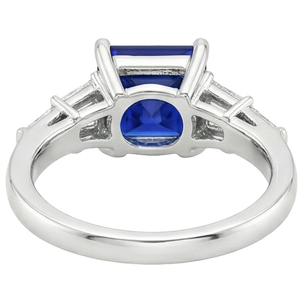echter princess diamant 4.50Karat ring auf Weiß