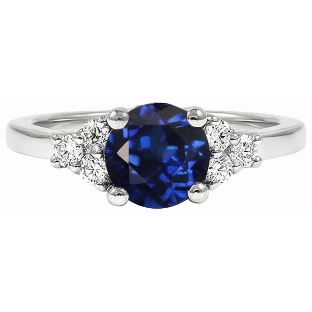 echter round diamant 1.00Karat ring Seitenansicht