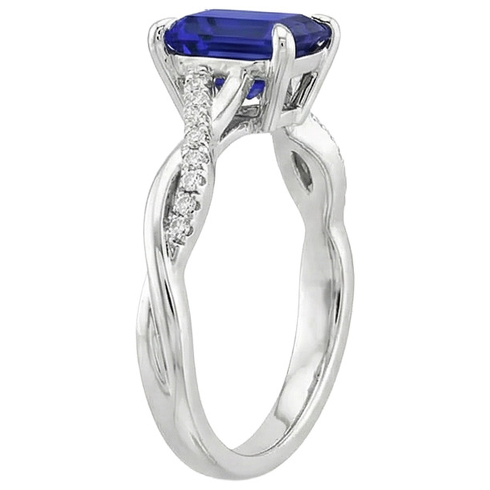 echter round diamant 1.50Karat ring Profilansicht