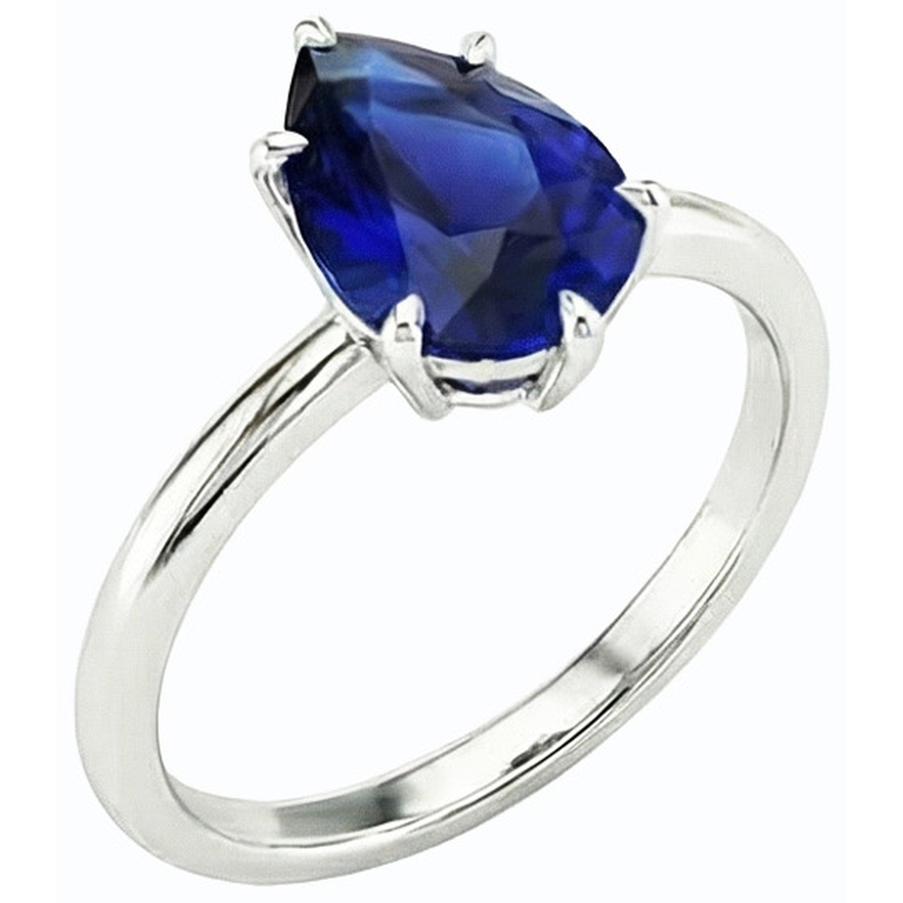echter pear diamant 2.50Karat ring Seitenansicht