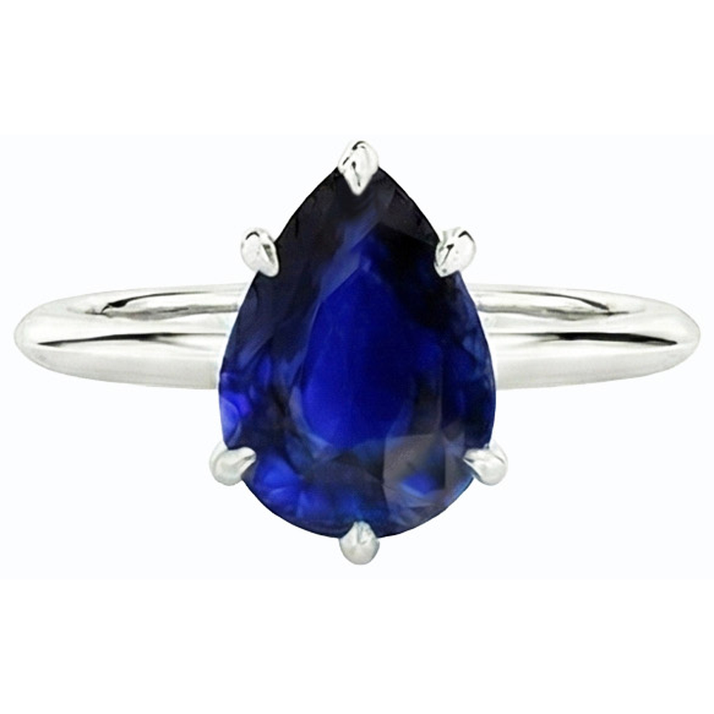 echter pear diamant 2.50Karat ring Detailansicht