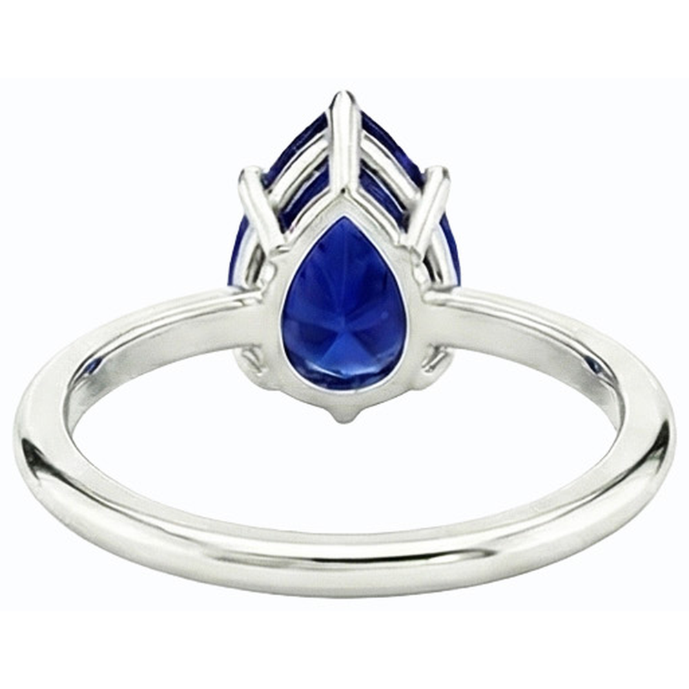 echter pear diamant 2.50Karat ring Draufsicht