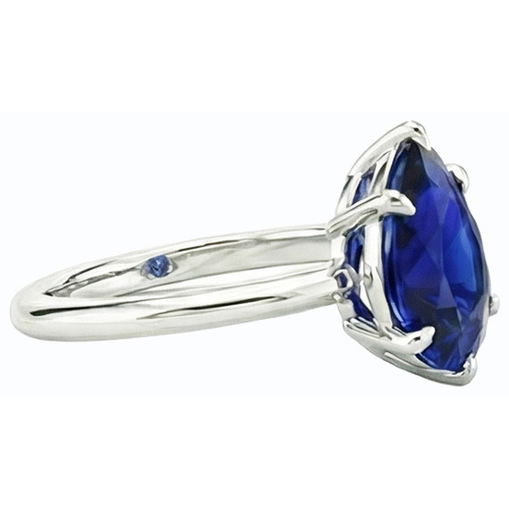 echter pear diamant 2.50Karat ring auf Weiß