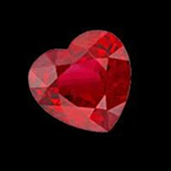 Gold Burmesischer Rubin Loose Ruby Natural – 2-Karat Herzform