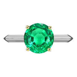Echter GIA-Geprüft Smaragd Edelstein-Ring 3 Karat