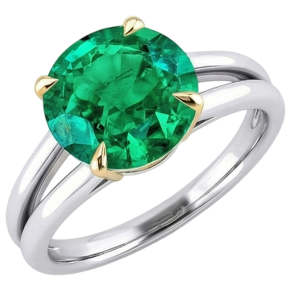 Brillanter Farbstein-Ring 4 Karat – Frontansicht
