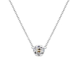 14 Karat Weißgold Diamant Anhänger-Halskette – 0,50-Karat Old