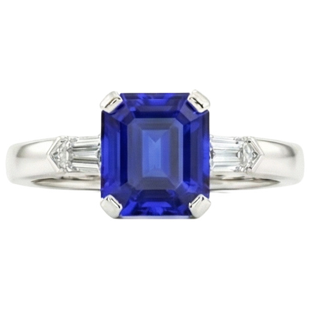 echter baguette diamant 1.75Karat ring Seitenansicht