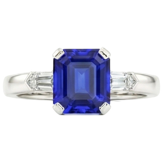 echter baguette diamant 1.75Karat ring Seitenansicht