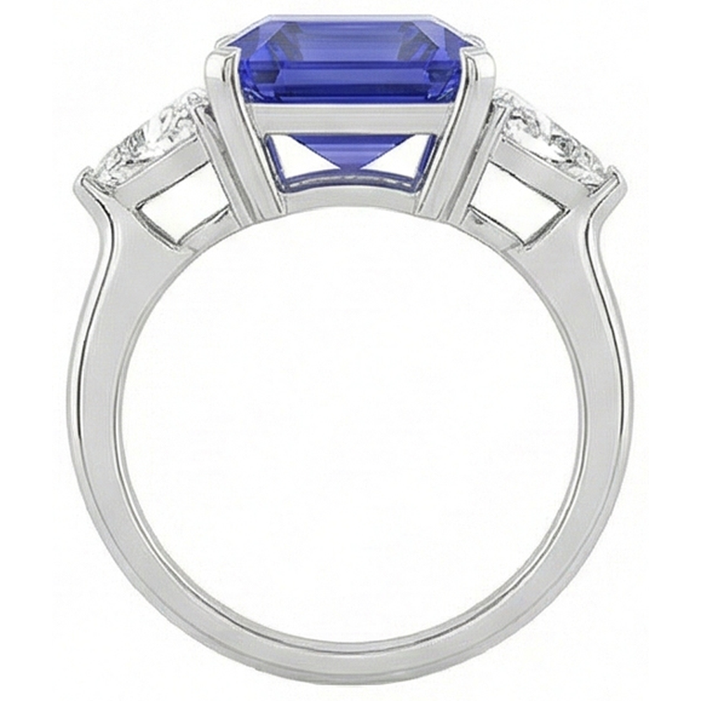 echter trillion diamant 3.50Karat ring auf Weiß