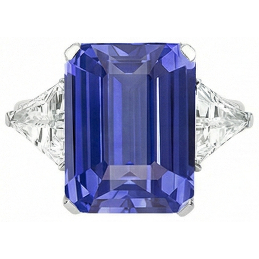 echter trillion diamant 3.50Karat ring Detailansicht