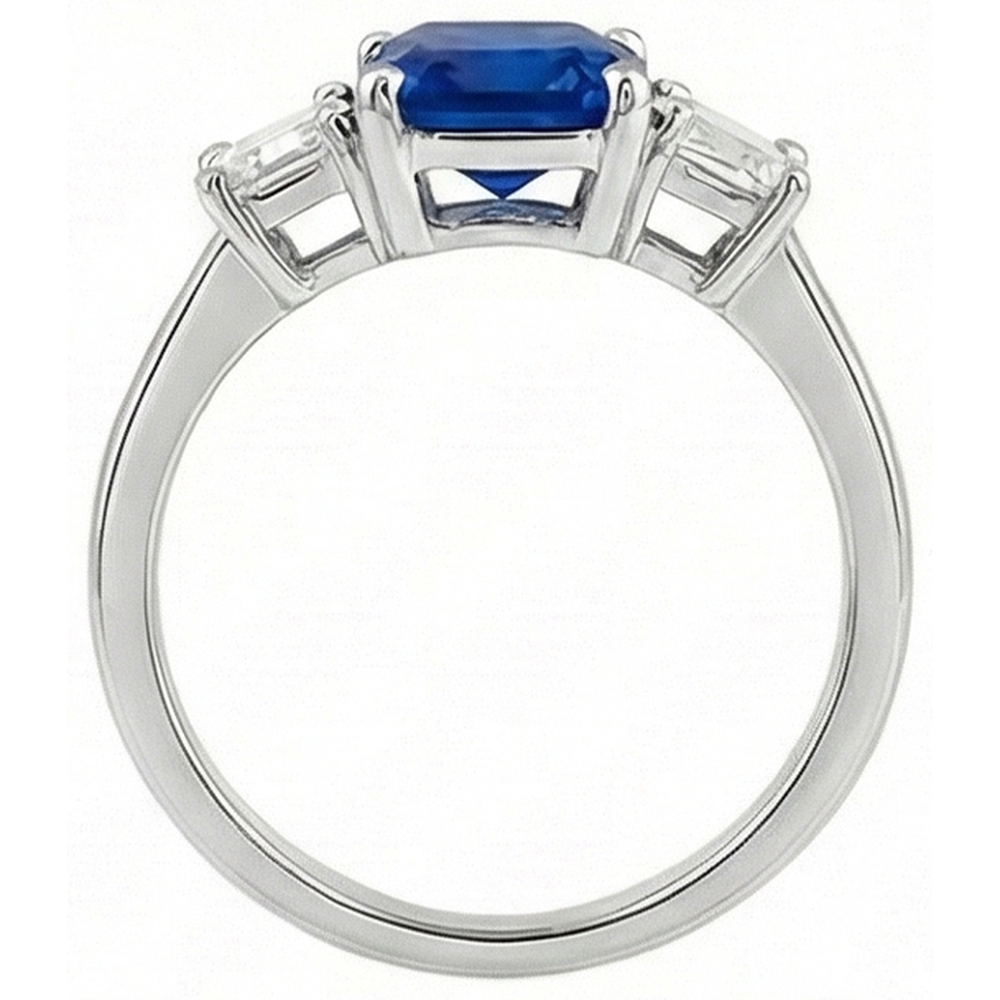 echter radiant diamant 2.50Karat ring auf Weiß