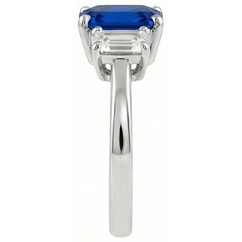 echter radiant diamant 2.50Karat ring Profilansicht