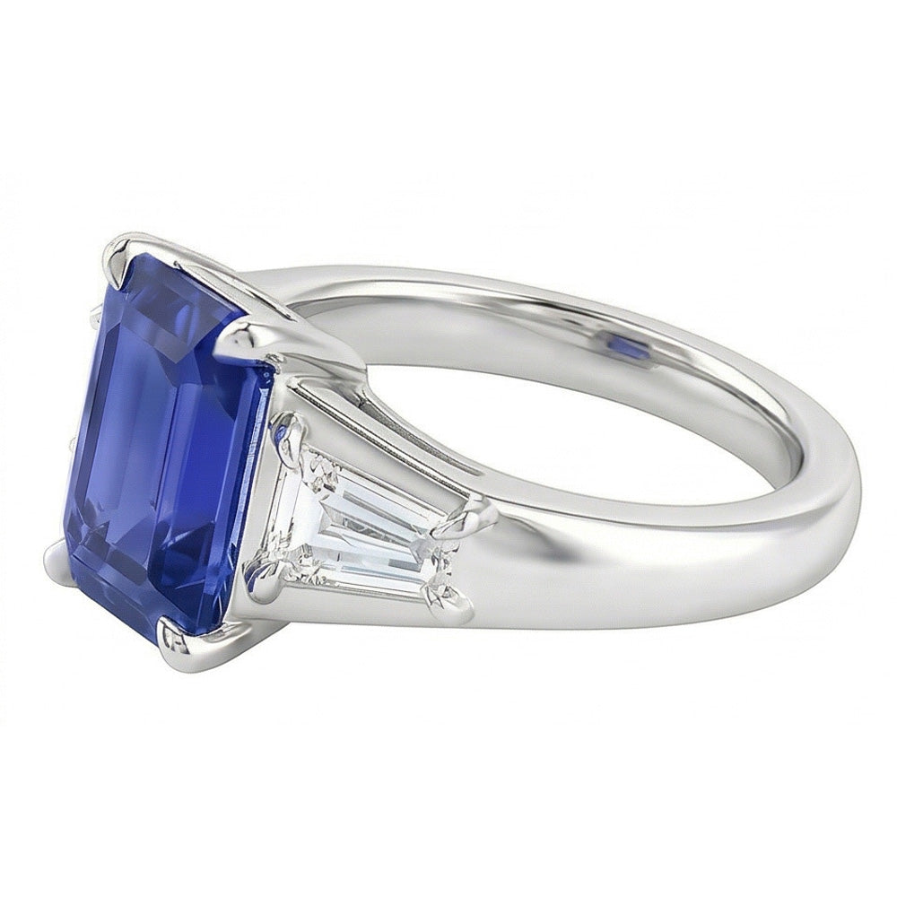 echter baguette diamant 2Karat ring Draufsicht