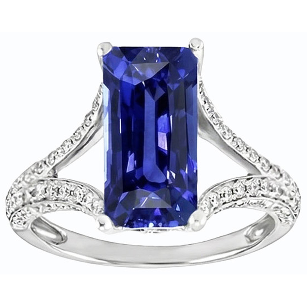 echter round diamant 4.50Karat ring Seitenansicht