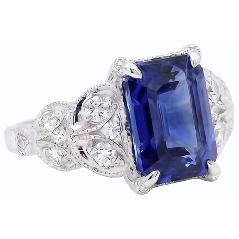 echter round diamant 3.50Karat ring Vorderansicht