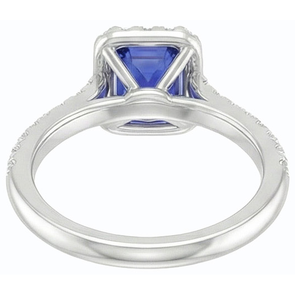 echter round diamant 3Karat ring Profilansicht